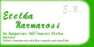 etelka marmarosi business card